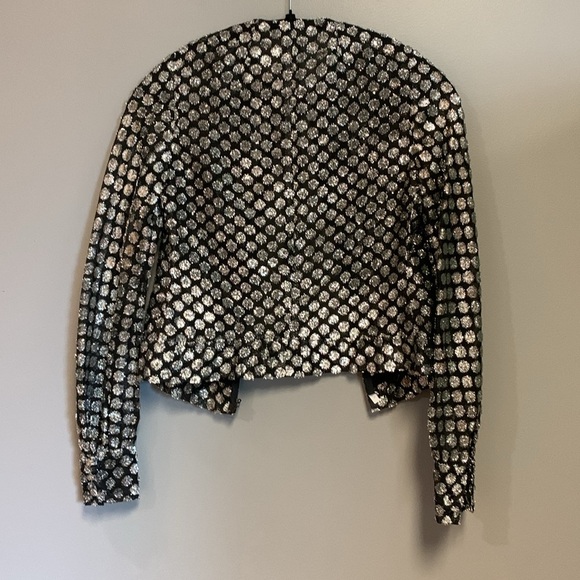 Metalic Pokodot Mesh Zipper Jacket - Picture 4 of 4